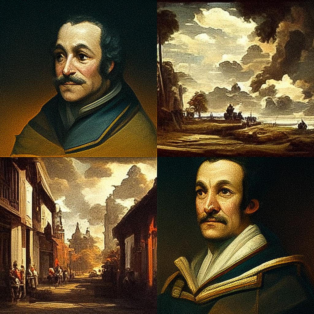 Nicolaes van Verendael style, Midjourney V3, render 1 of 4