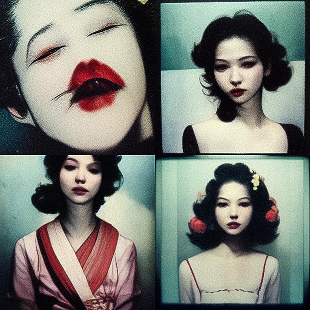 Nobuyoshi Araki style, Midjourney V3, render 1 of 4
