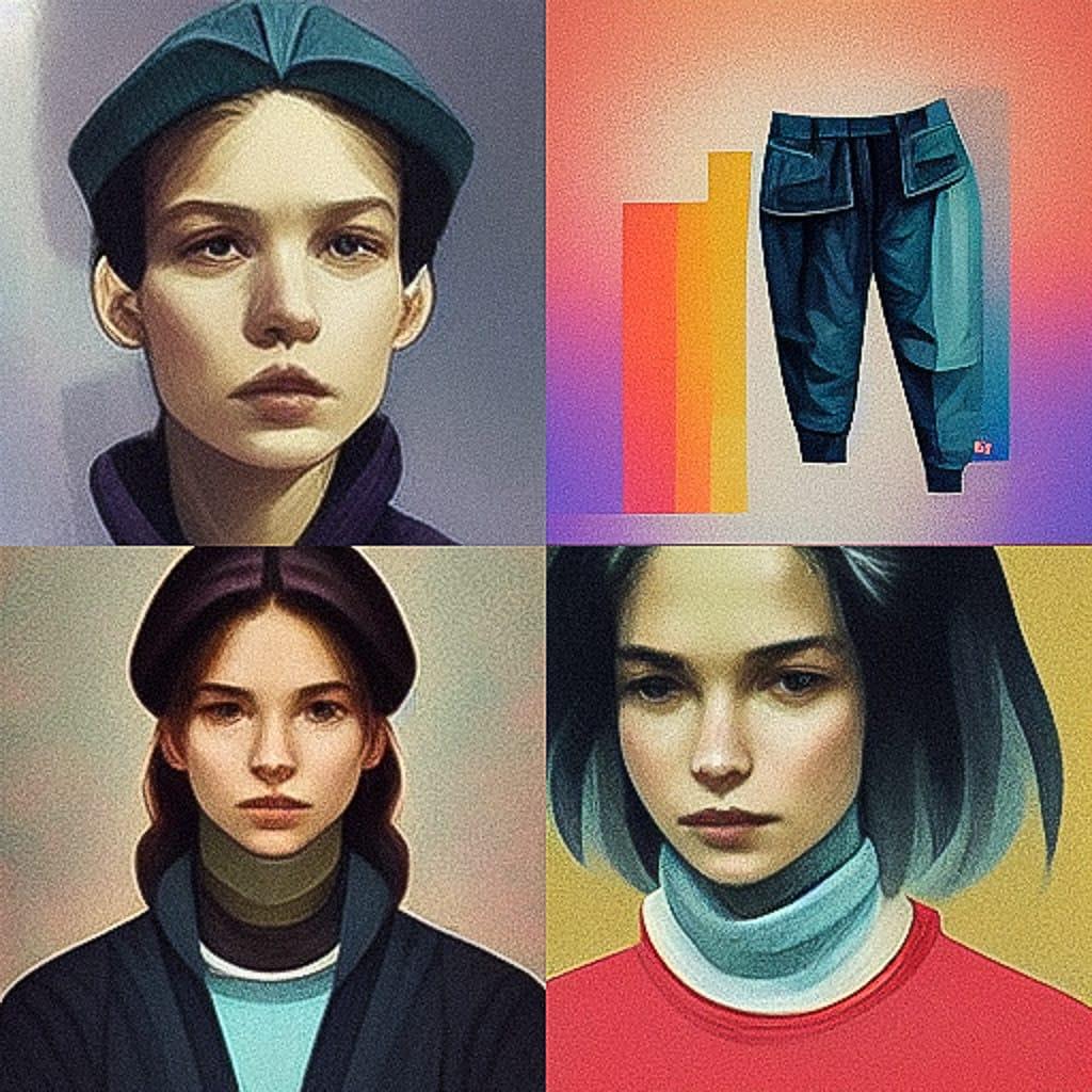 Normcore fashion style, Midjourney V3, render 1 of 4