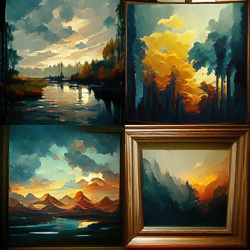 Oil paint style, Midjourney V3, render 1 of 4