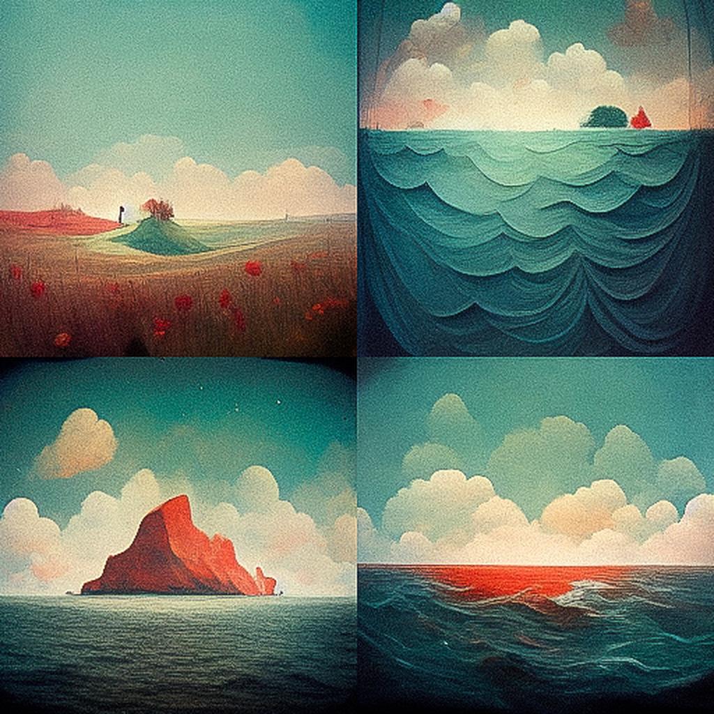 Oliver Jeffers style, Midjourney V3, render 1 of 4