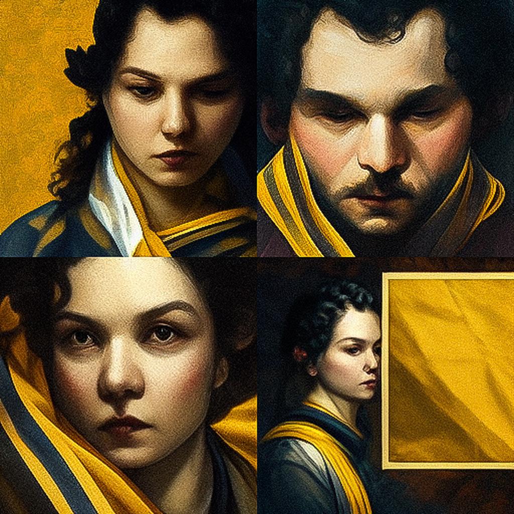 Orazio Gentileschi style, Midjourney V3, render 1 of 4