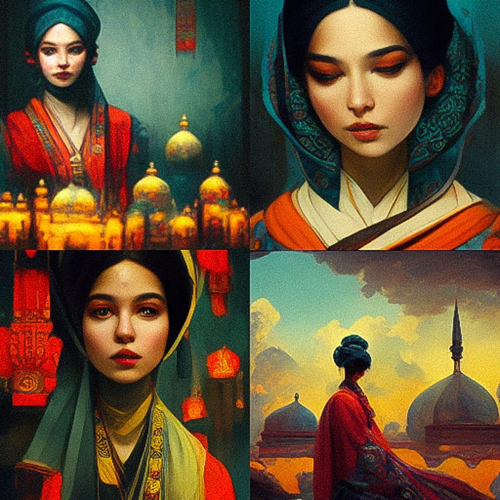 Orientalism style, Midjourney V3, render 1 of 4