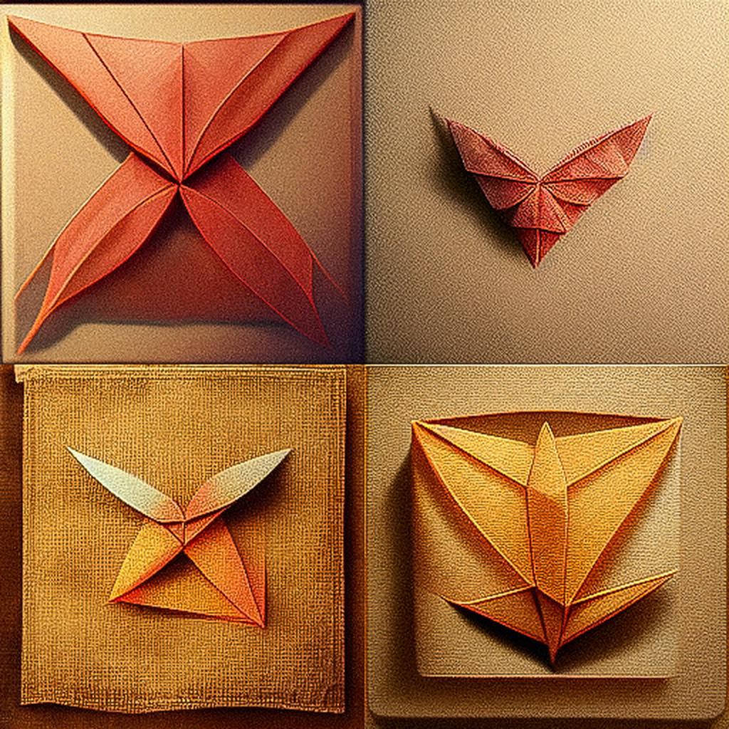 Origami style, Midjourney V3, render 1 of 4