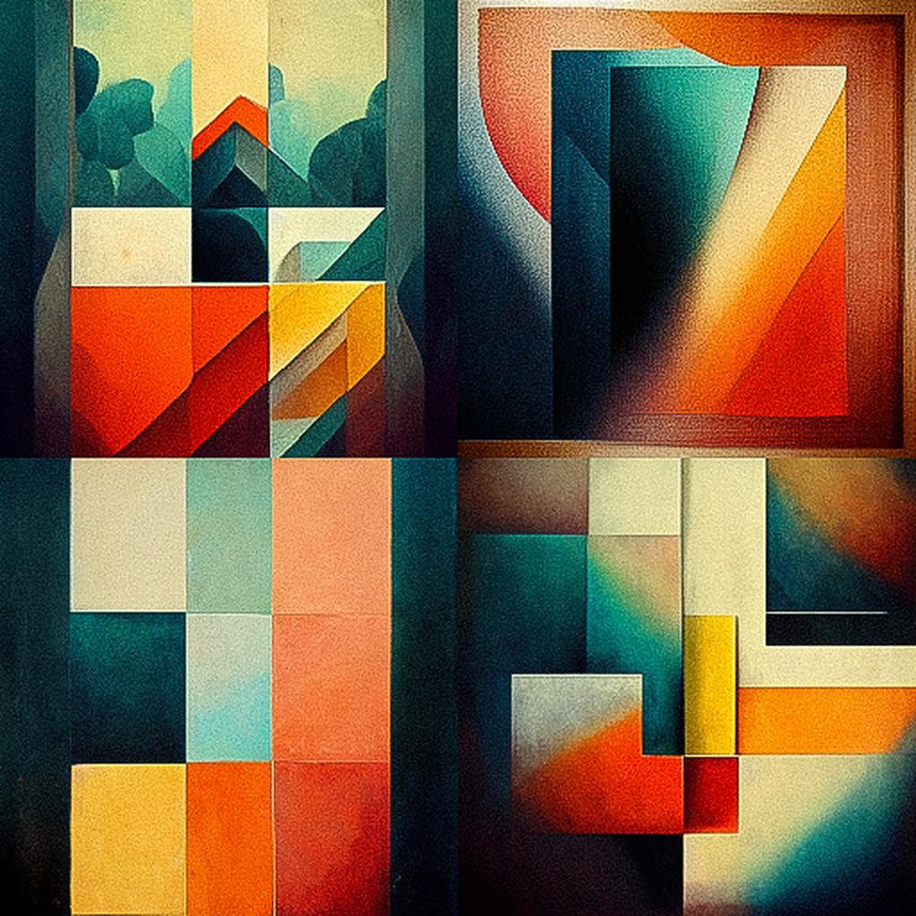 Orphism style, Midjourney V3, render 1 of 4