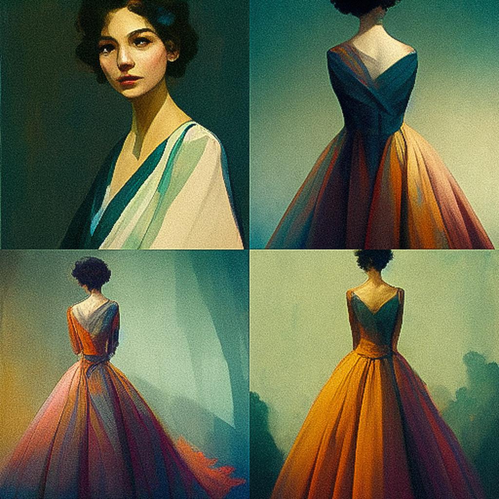 Oscar de la Renta style, Midjourney V3, render 1 of 4