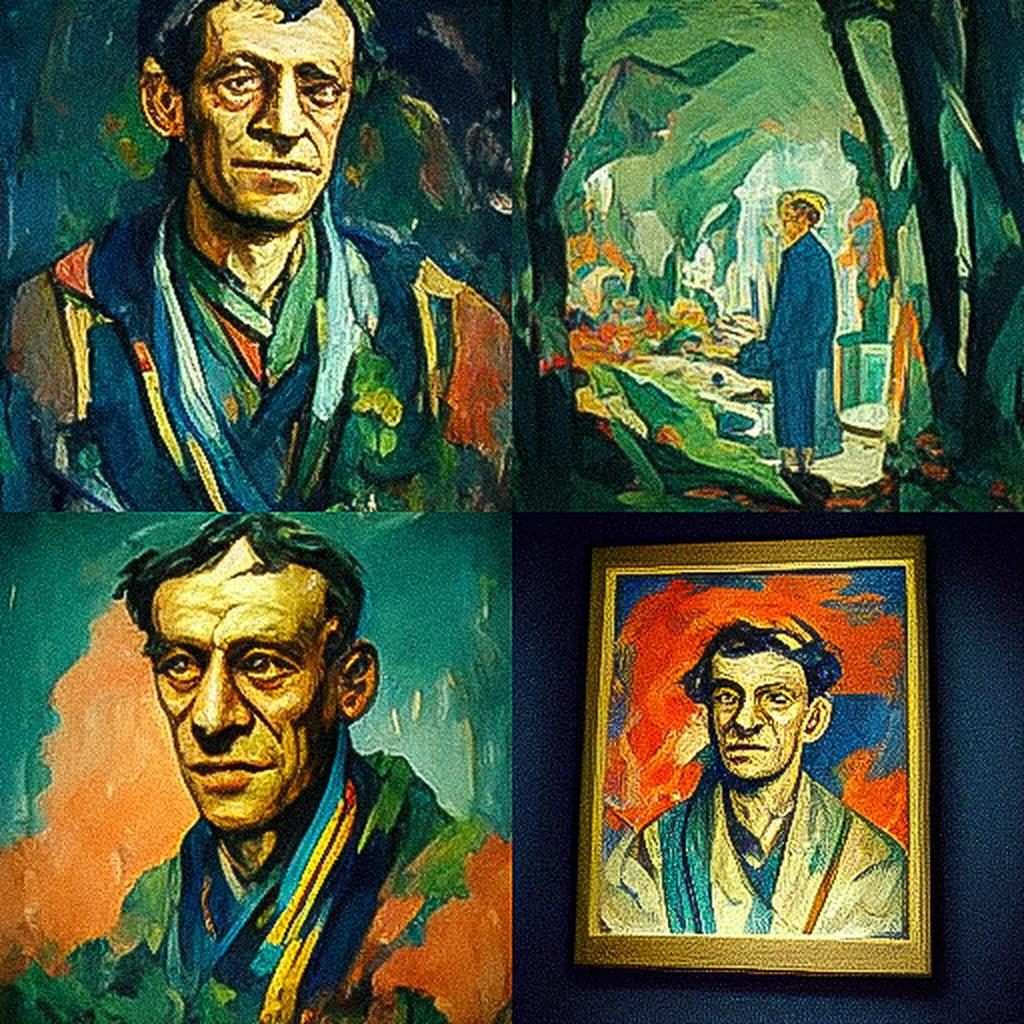Oskar Kokoschka style, Midjourney V3, render 1 of 4