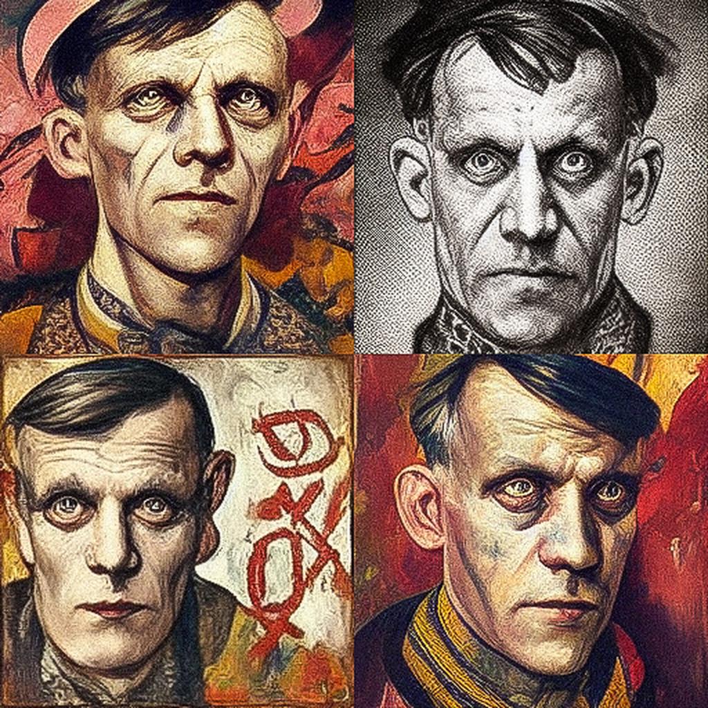 Otto Dix style, Midjourney V3, render 1 of 4