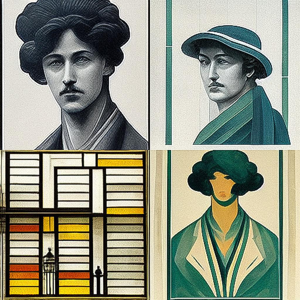 Otto Wagner style, Midjourney V3, render 1 of 4