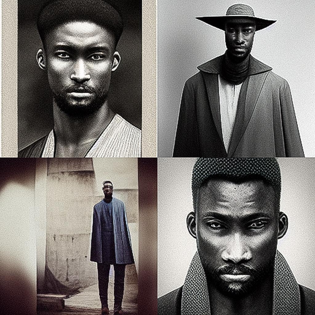 Ozwald Boateng style, Midjourney V3, render 1 of 4