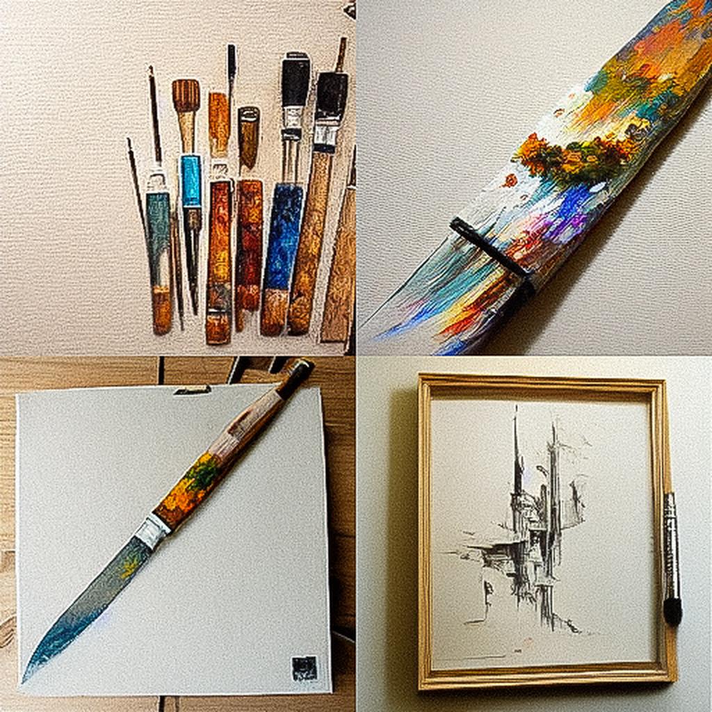 Palette knife drawing style, Midjourney V3, render 1 of 4