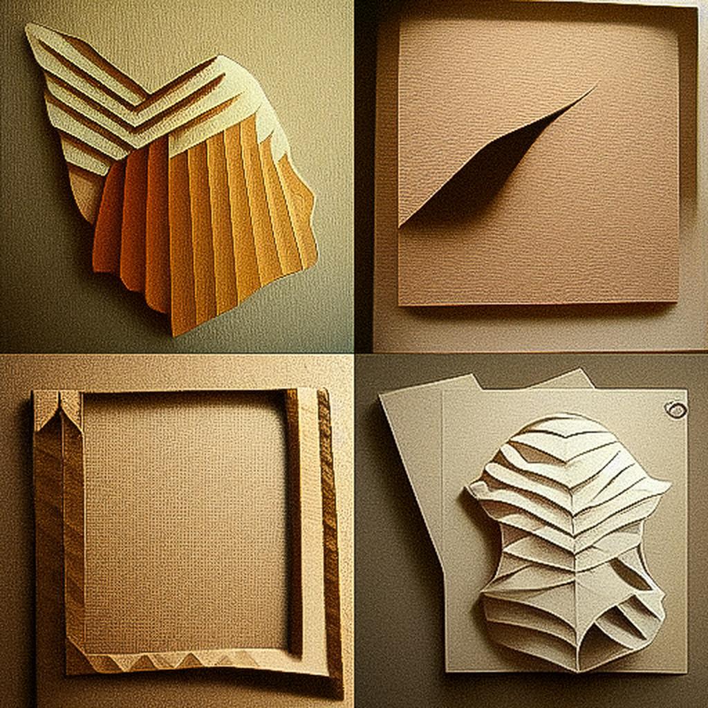 Paper cutout style, Midjourney V3, render 1 of 4
