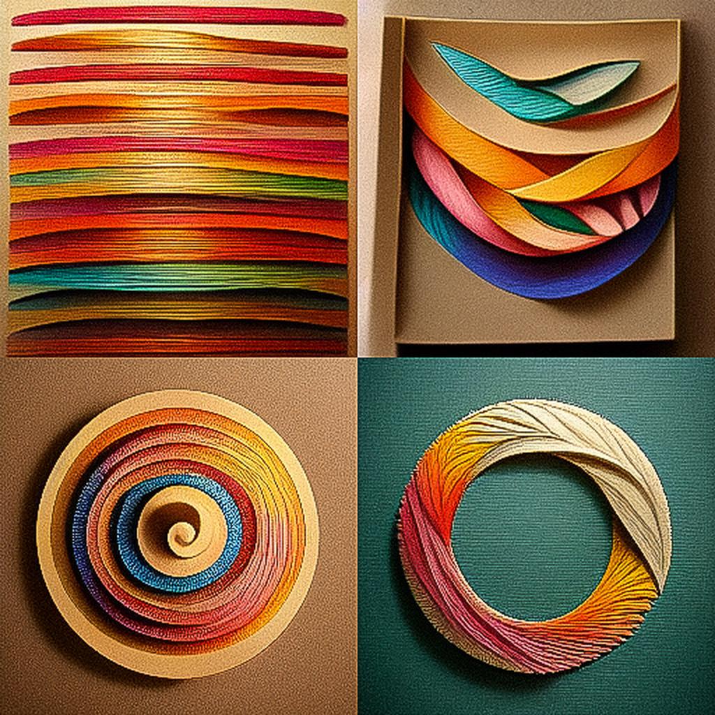 Paper quilling style, Midjourney V3, render 1 of 4