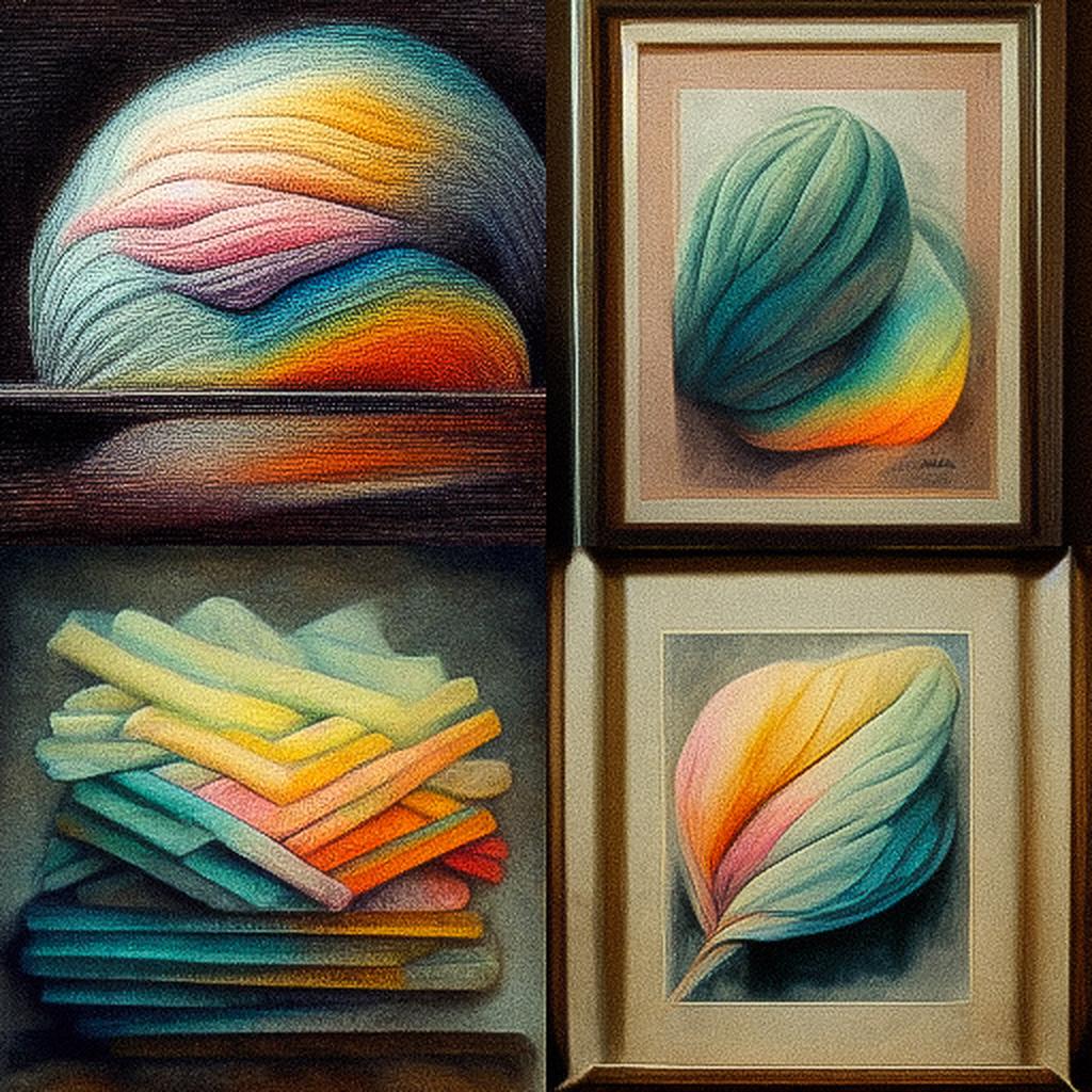 Pastel drawing style, Midjourney V3, render 1 of 4