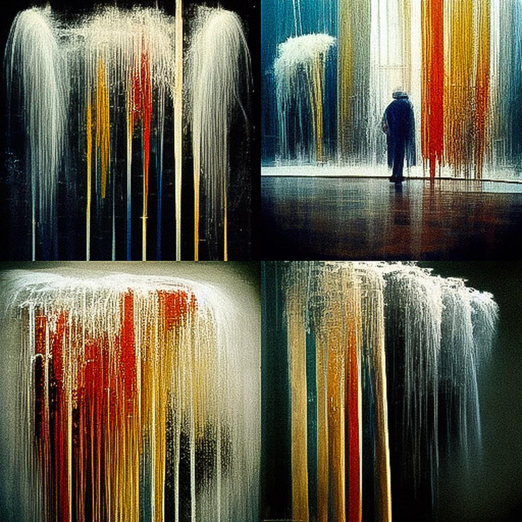 Pat Steir style, Midjourney V3, render 1 of 4