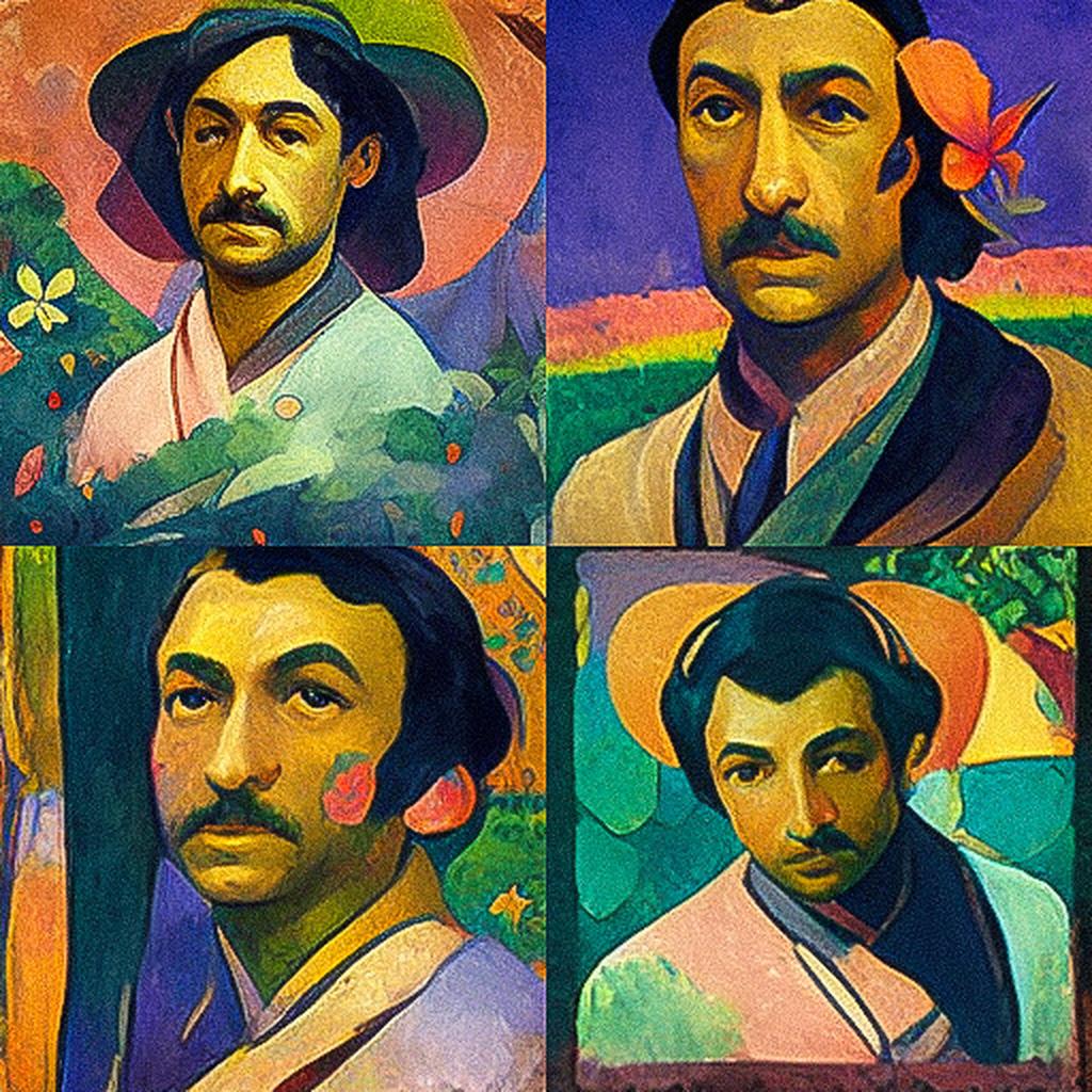 Paul Gauguin style, Midjourney V3, render 1 of 4
