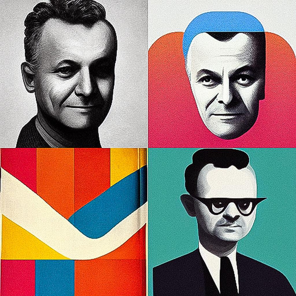 Paul Rand style, Midjourney V3, render 1 of 4