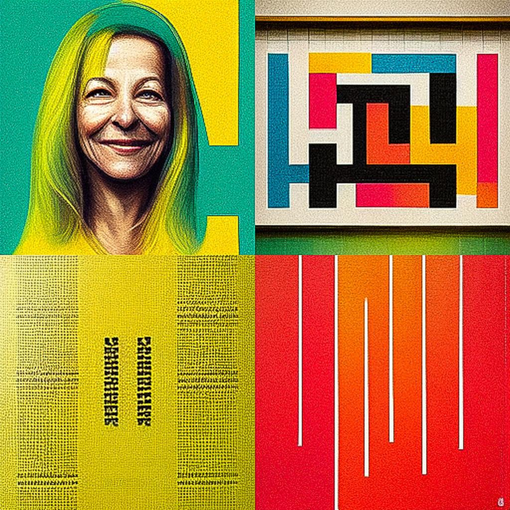 Paula Scher style, Midjourney V3, render 1 of 4