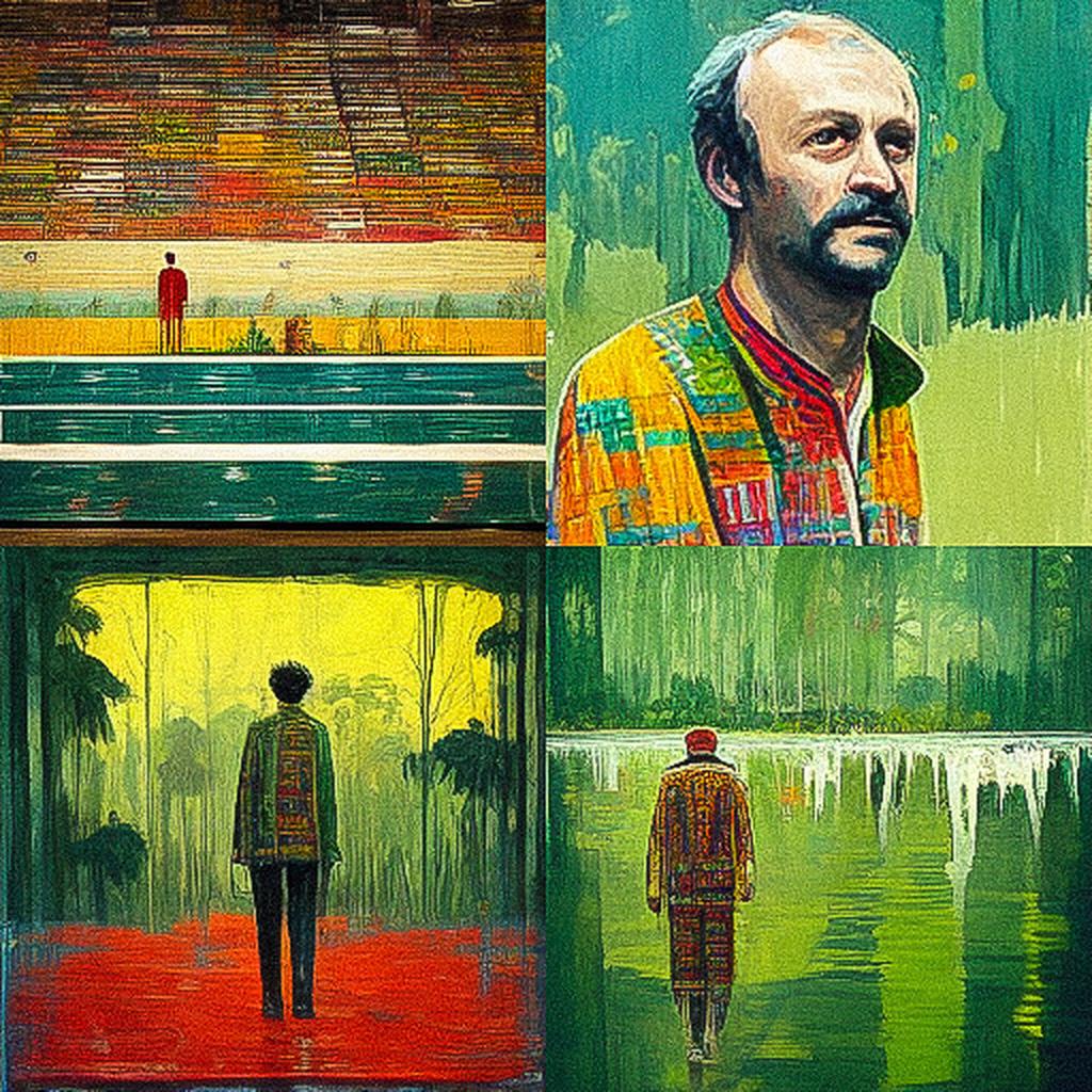 Peter Doig style, Midjourney V3, render 1 of 4