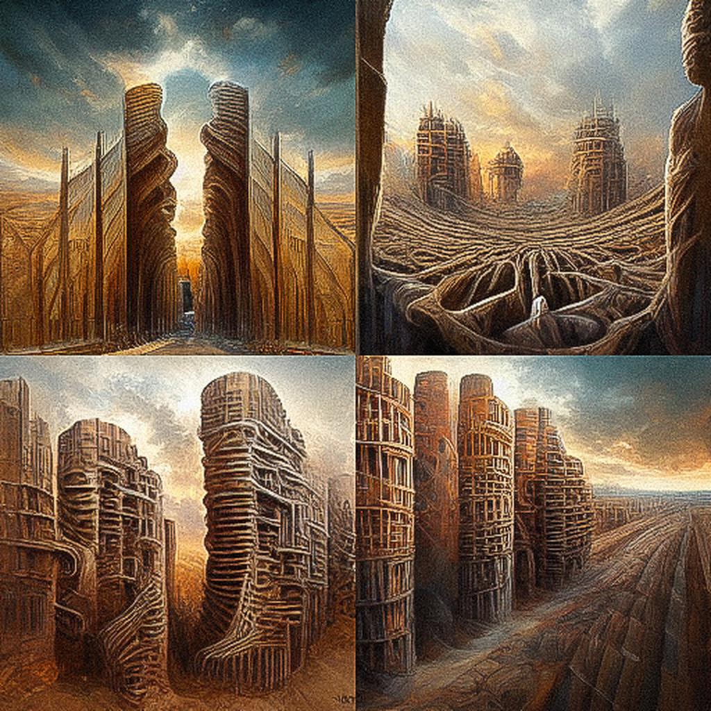 Peter Gric style, Midjourney V3, render 1 of 4