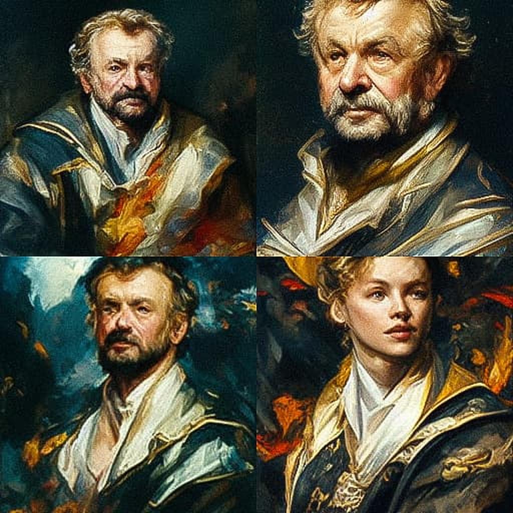 Peter Paul Rubens style, Midjourney V3, render 1 of 4