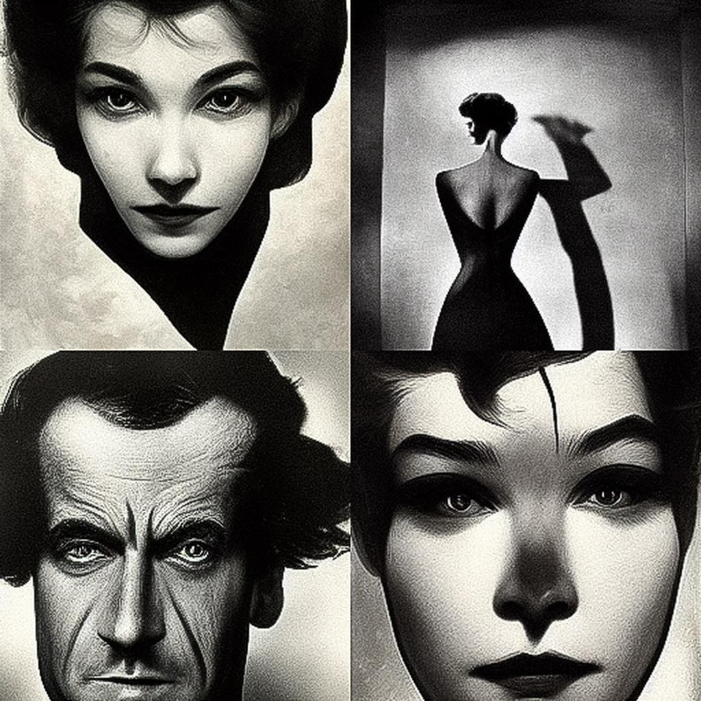 Philippe Halsman style, Midjourney V3, render 1 of 4