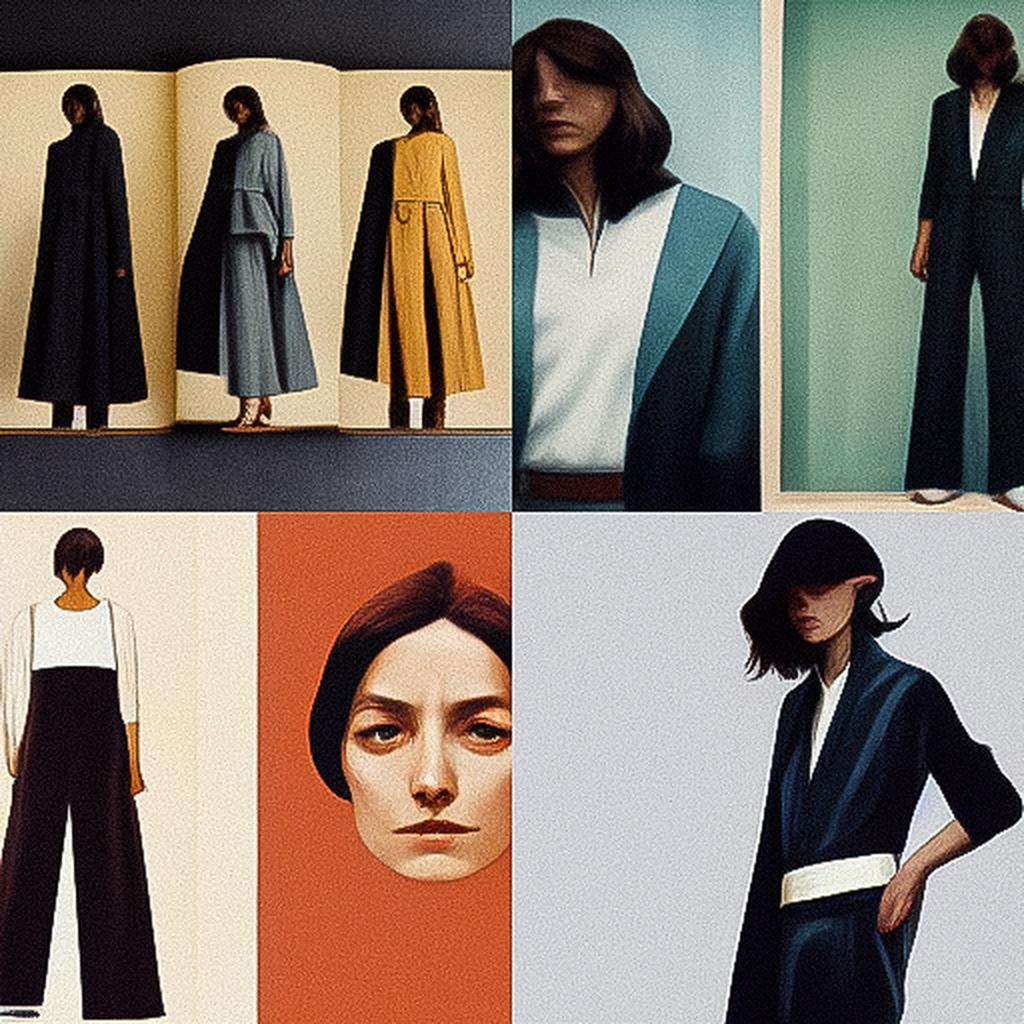 Phoebe Philo style, Midjourney V3, render 1 of 4