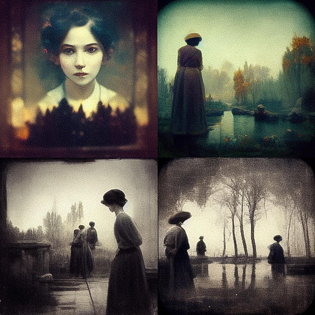 Pictorialism style, Midjourney V3, render 1 of 4