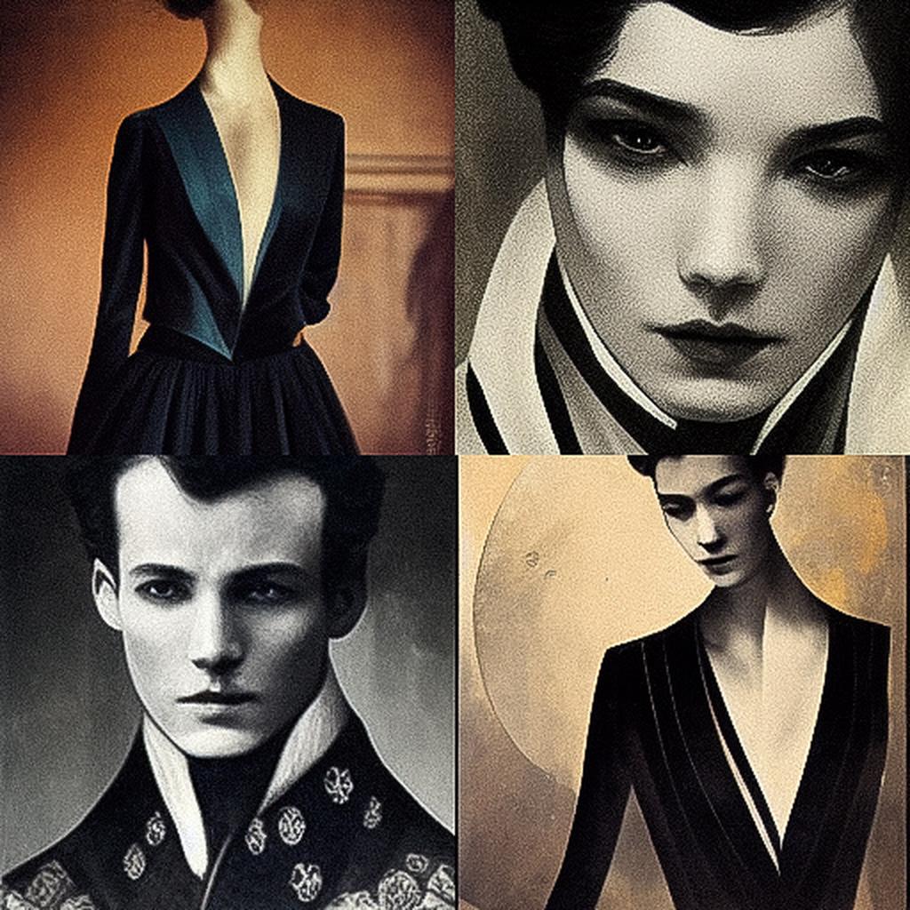 Pierre Balmain style, Midjourney V3, render 1 of 4