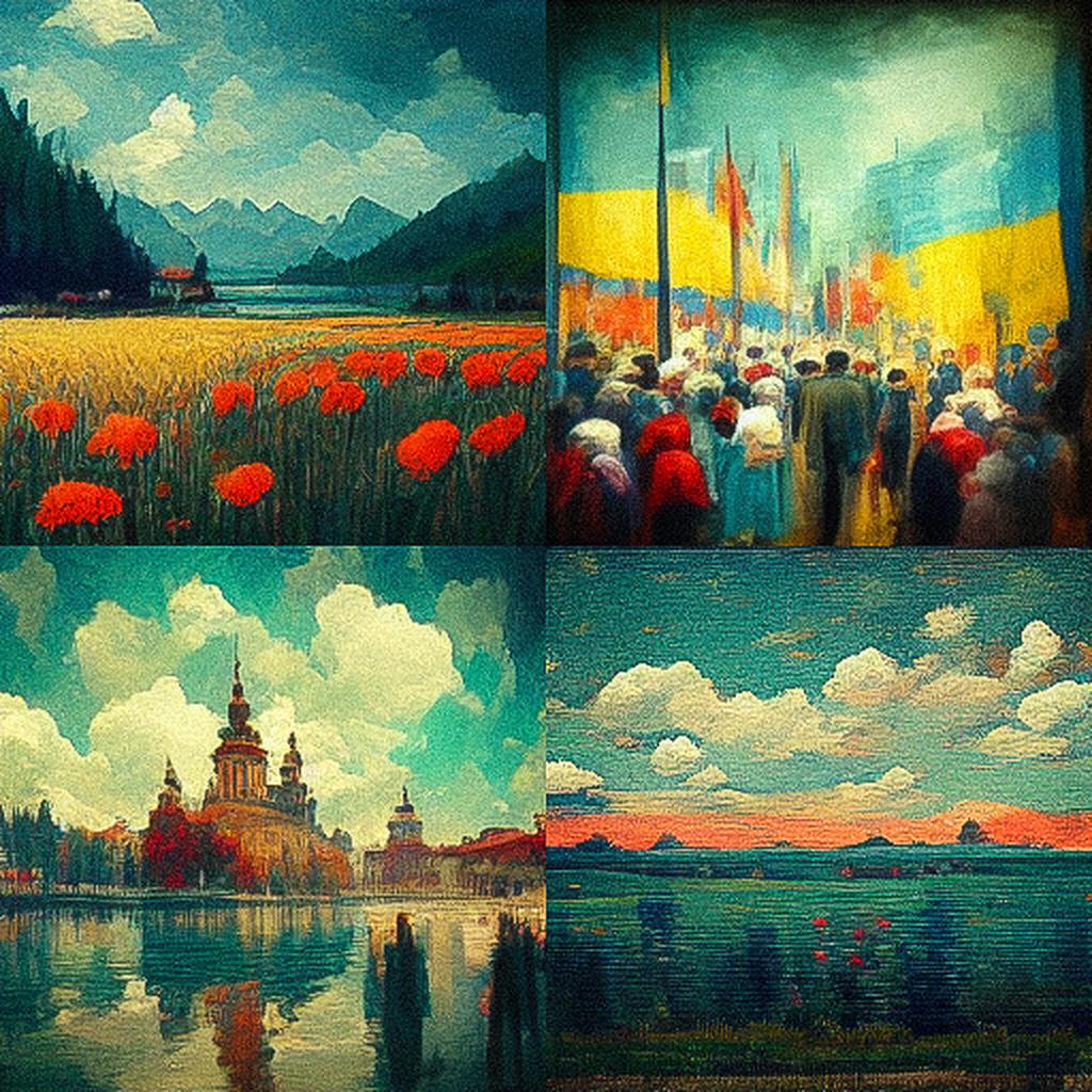 Post-impressionism style, Midjourney V3, render 1 of 4