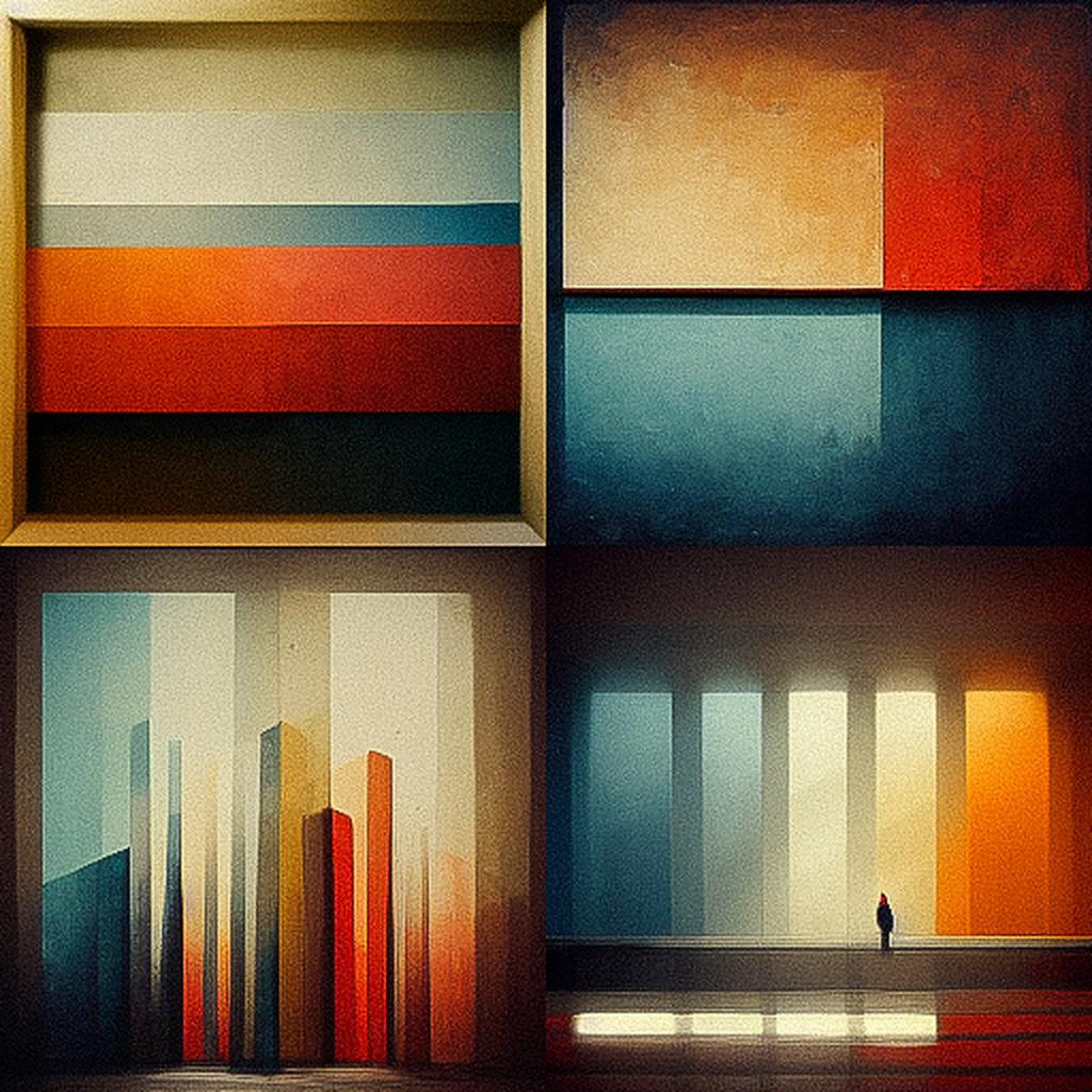 Postminimalism style, Midjourney V3, render 1 of 4