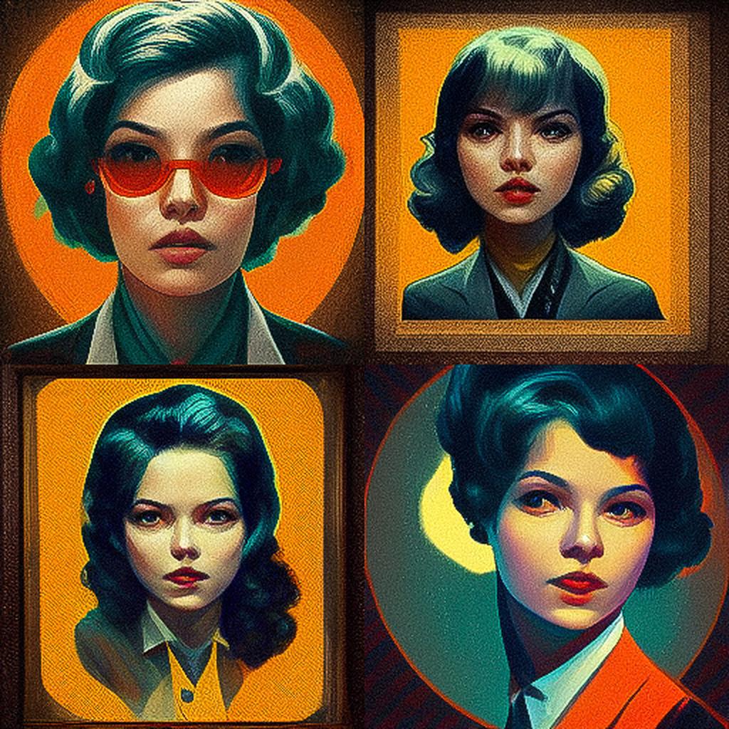 Pulp art style, Midjourney V3, render 1 of 4