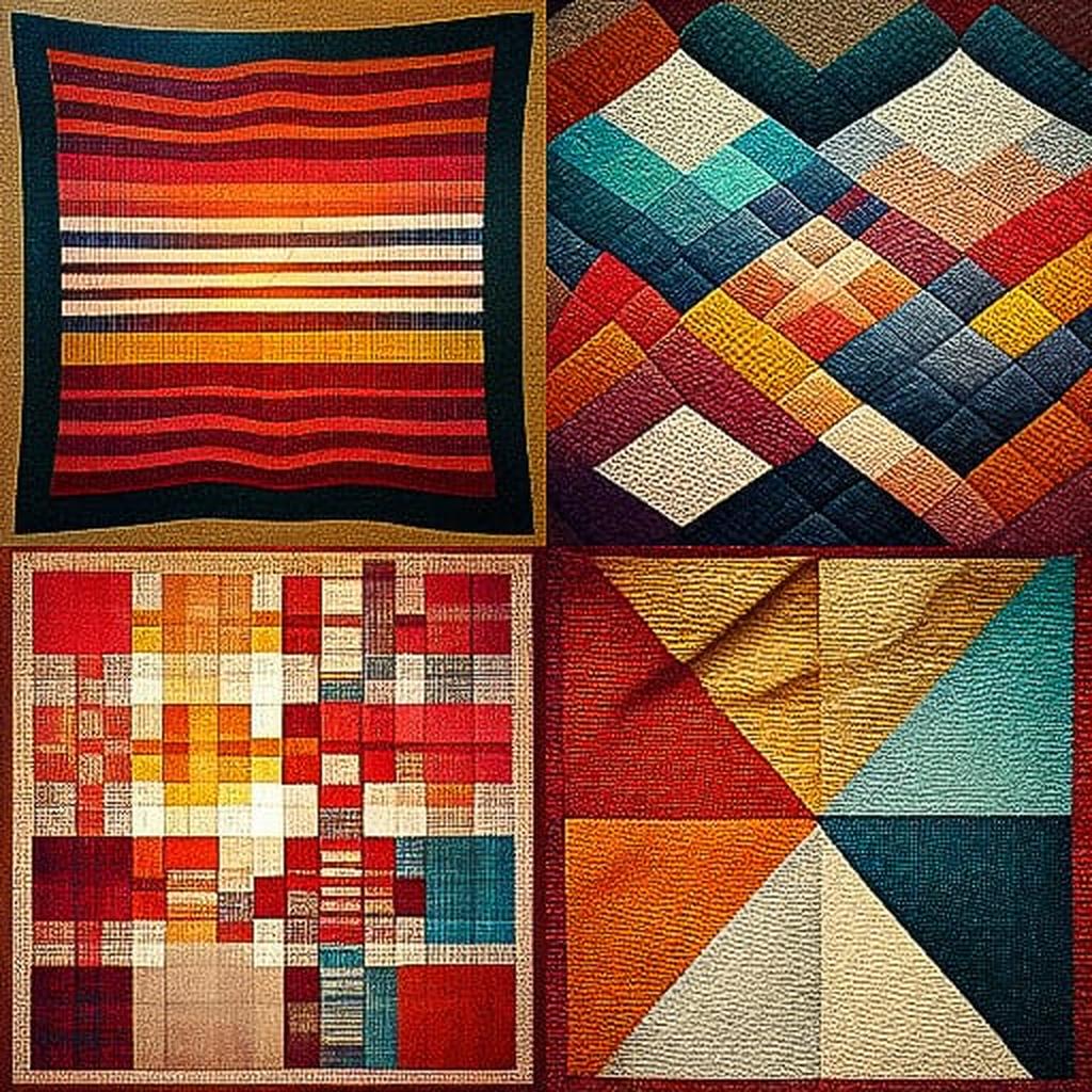 Quilted style, Midjourney V3, render 1 of 4
