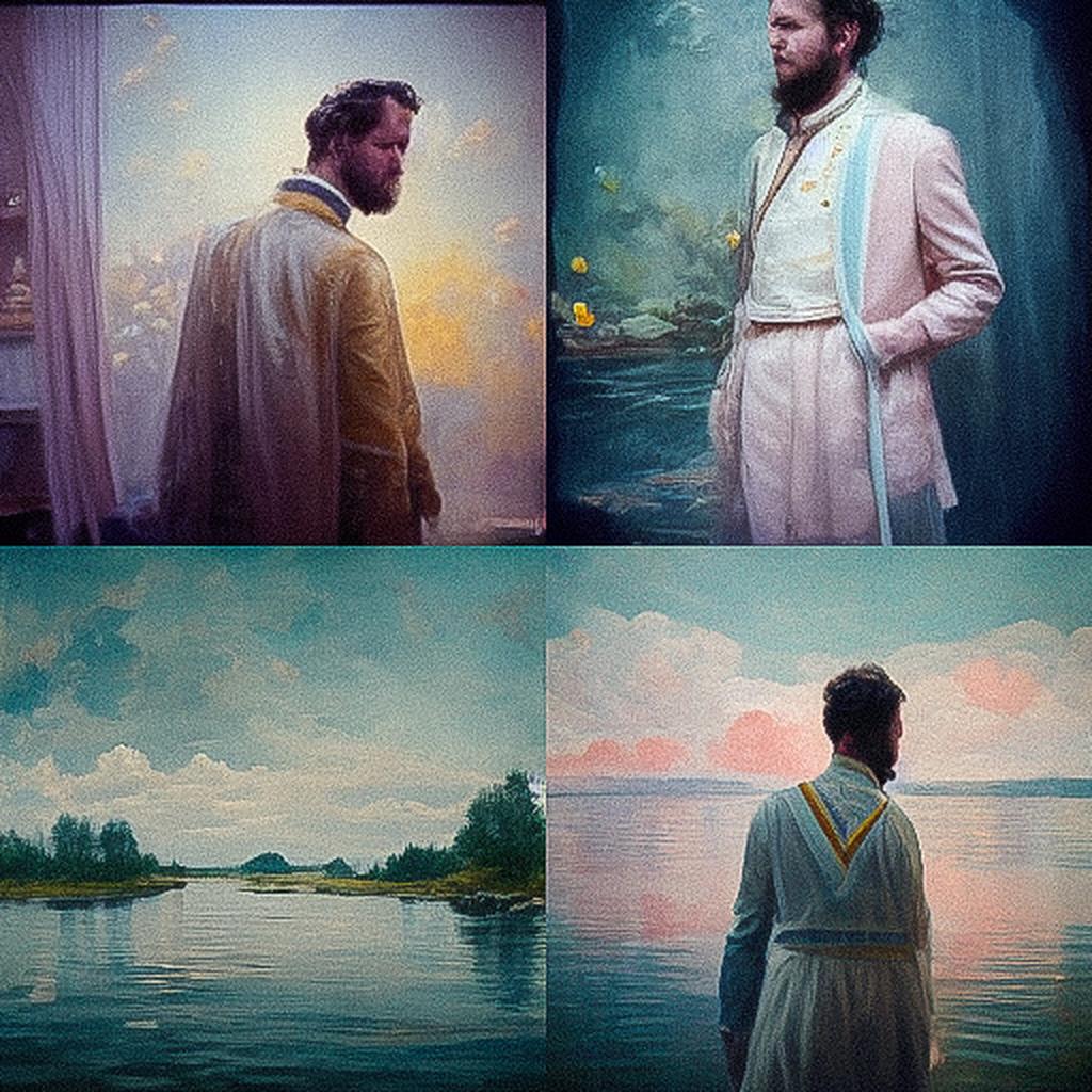 Ragnar Kjartansson style, Midjourney V3, render 1 of 4