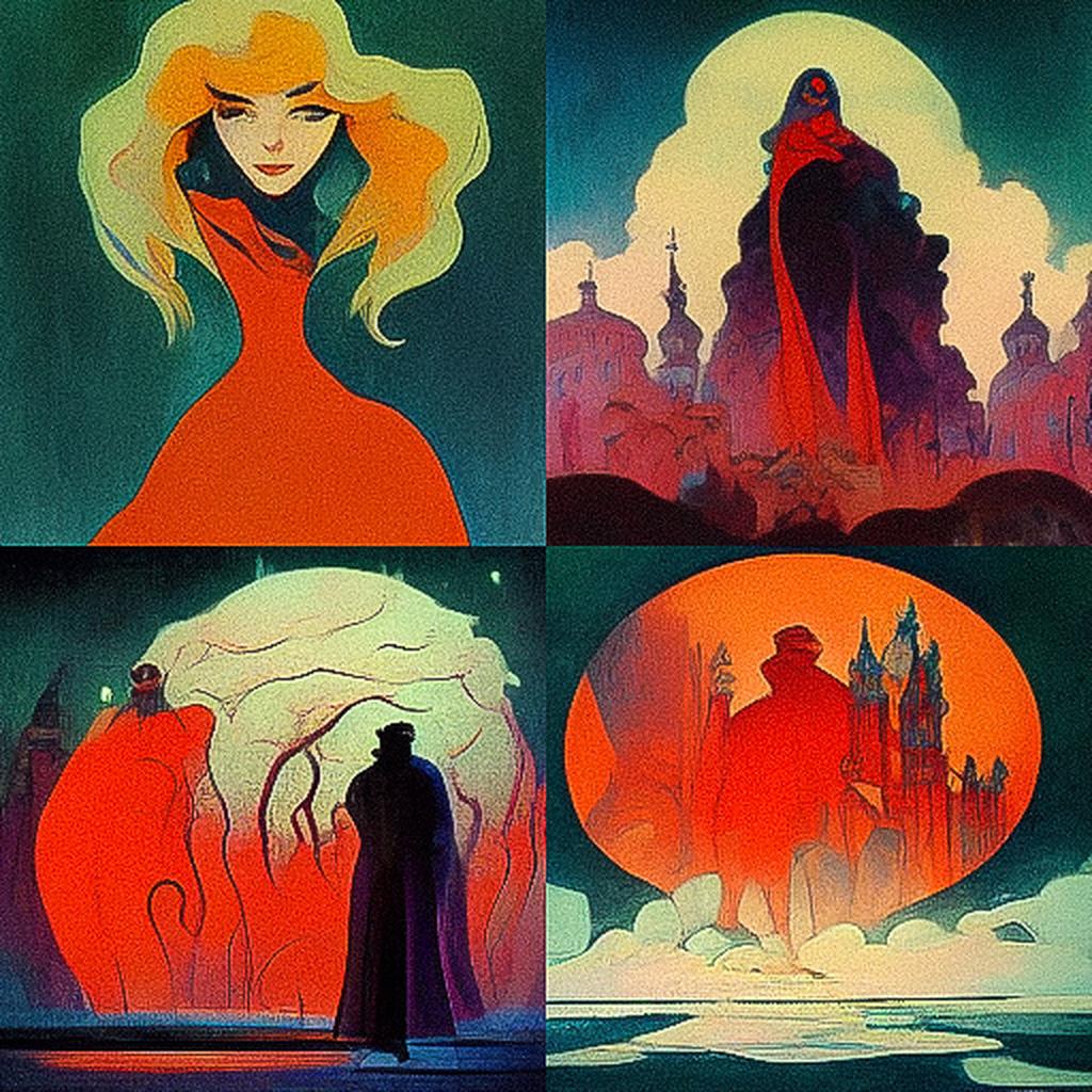 Ralph Bakshi style, Midjourney V3, render 1 of 4