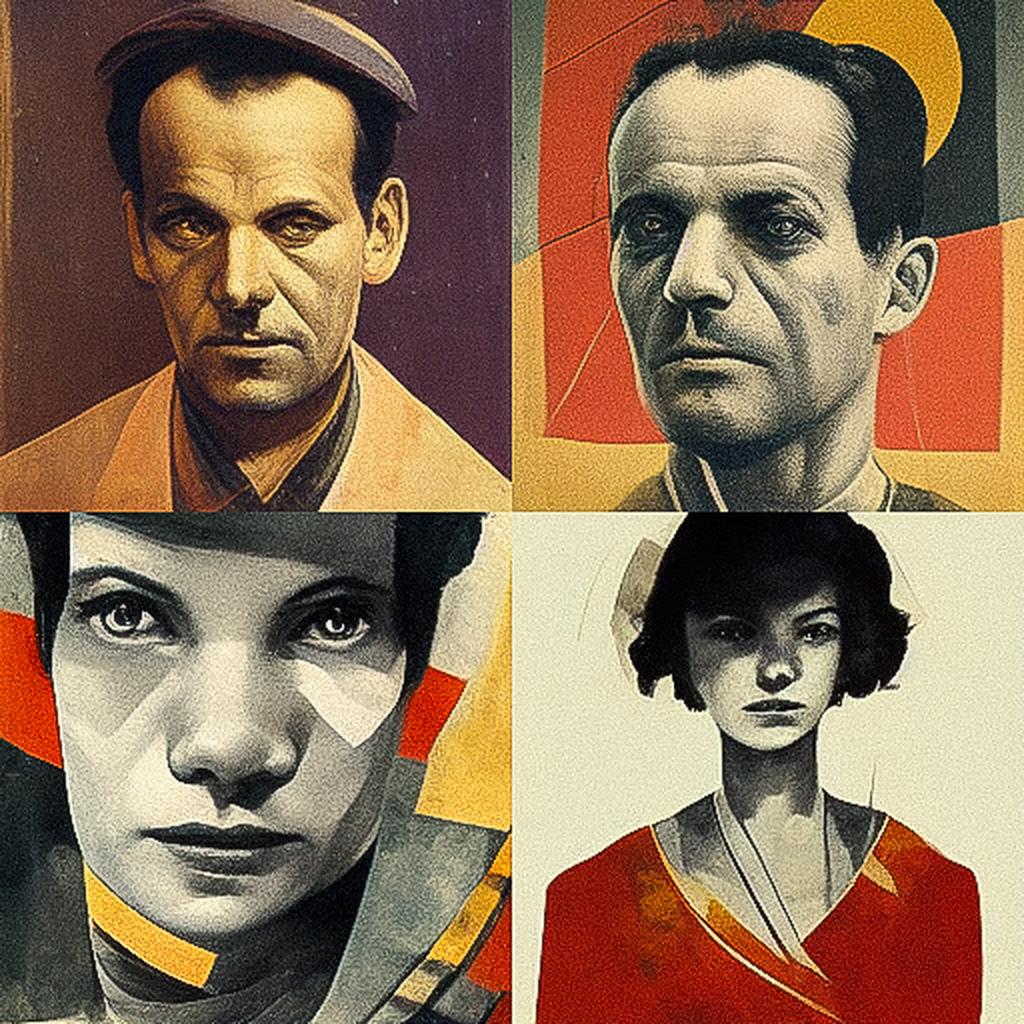Raoul Hausmann style, Midjourney V3, render 1 of 4