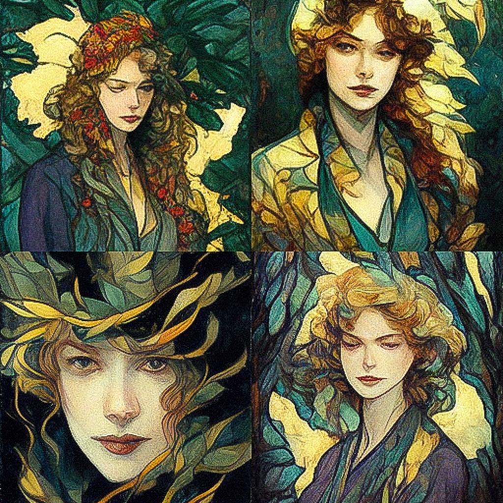 Rebecca Guay style, Midjourney V3, render 1 of 4