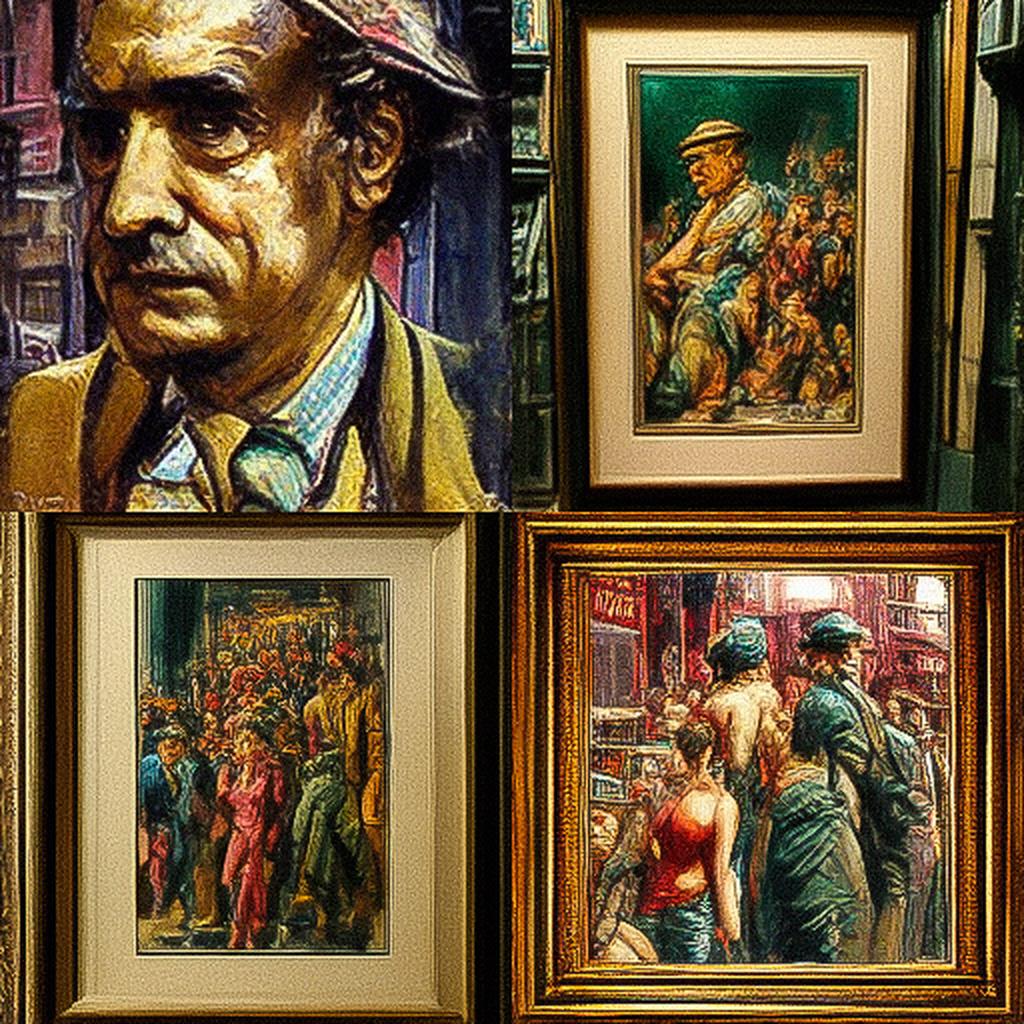 Reginald Marsh style, Midjourney V3, render 1 of 4