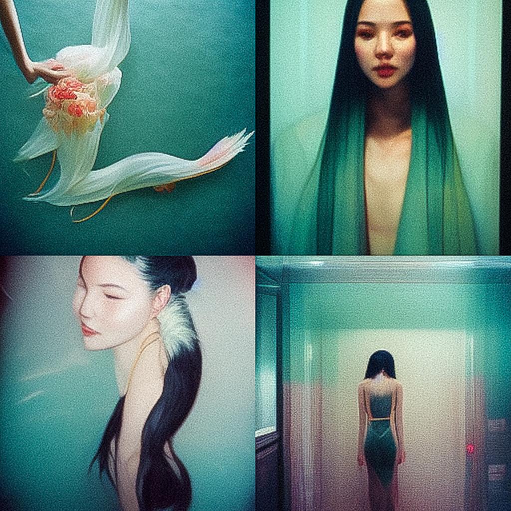Ren Hang style, Midjourney V3, render 1 of 4