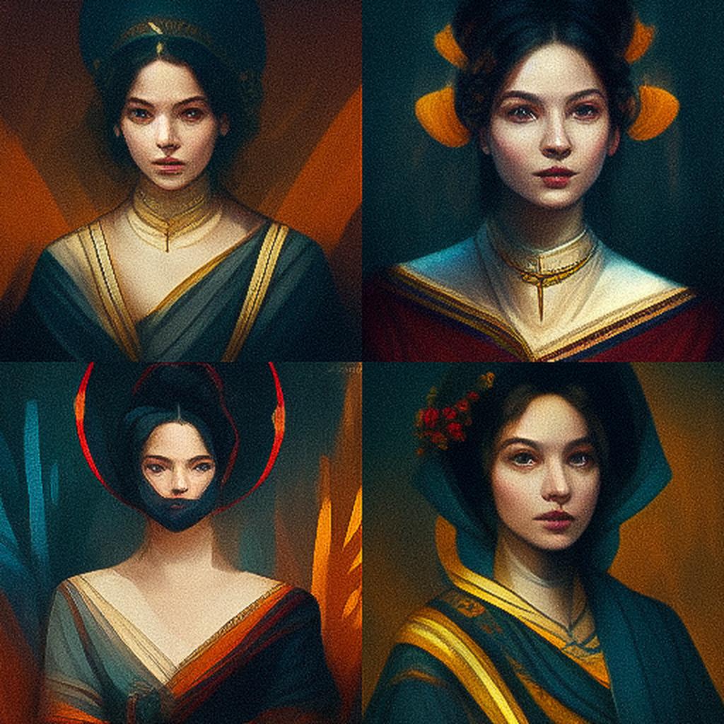 Renaissance style, Midjourney V3, render 1 of 4