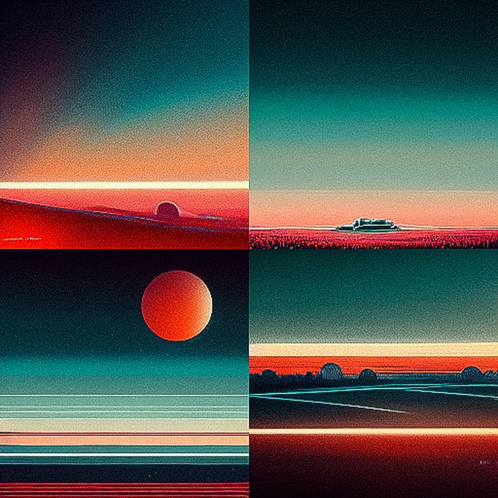 Retrofuturism style, Midjourney V3, render 1 of 4