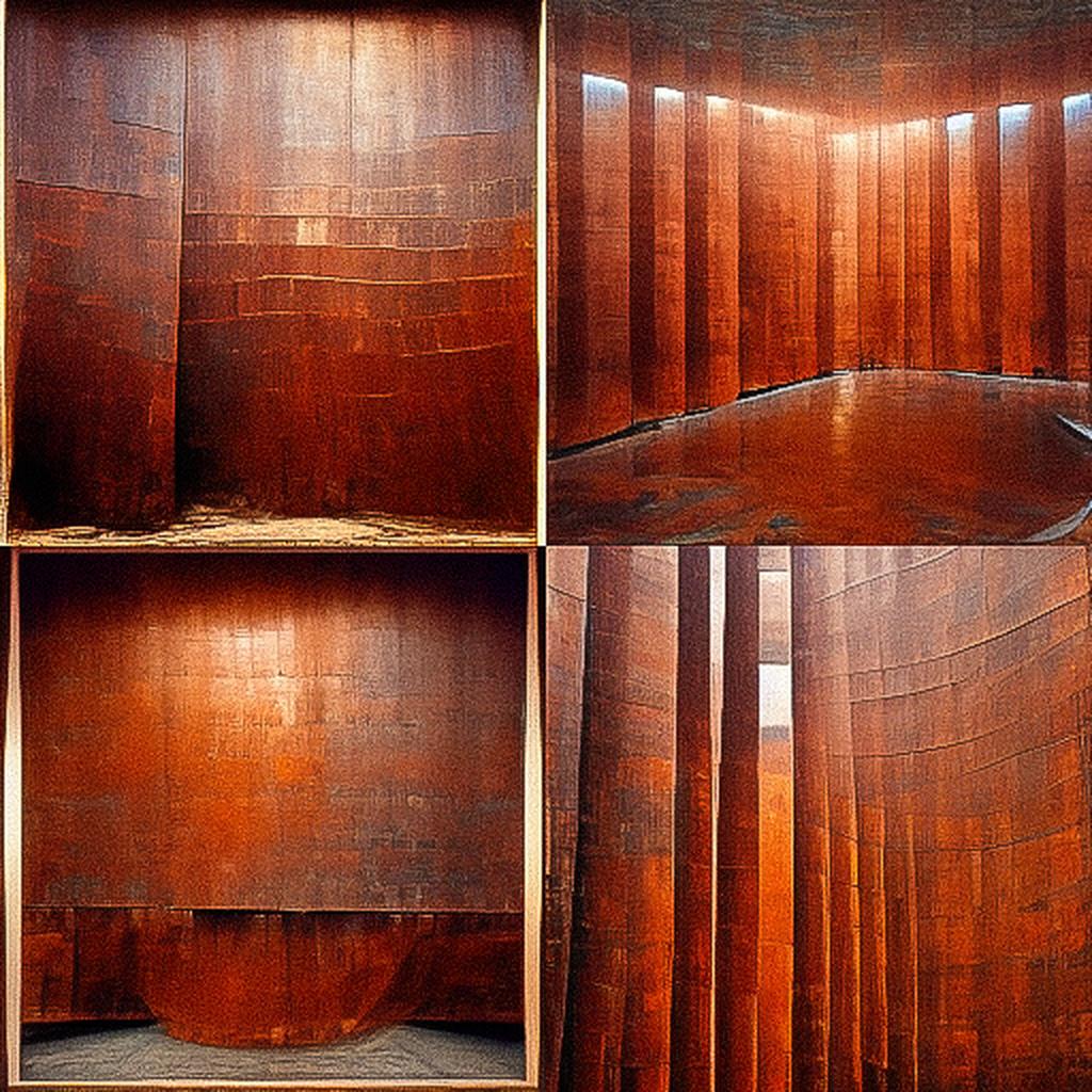 Richard Serra style, Midjourney V3, render 1 of 4