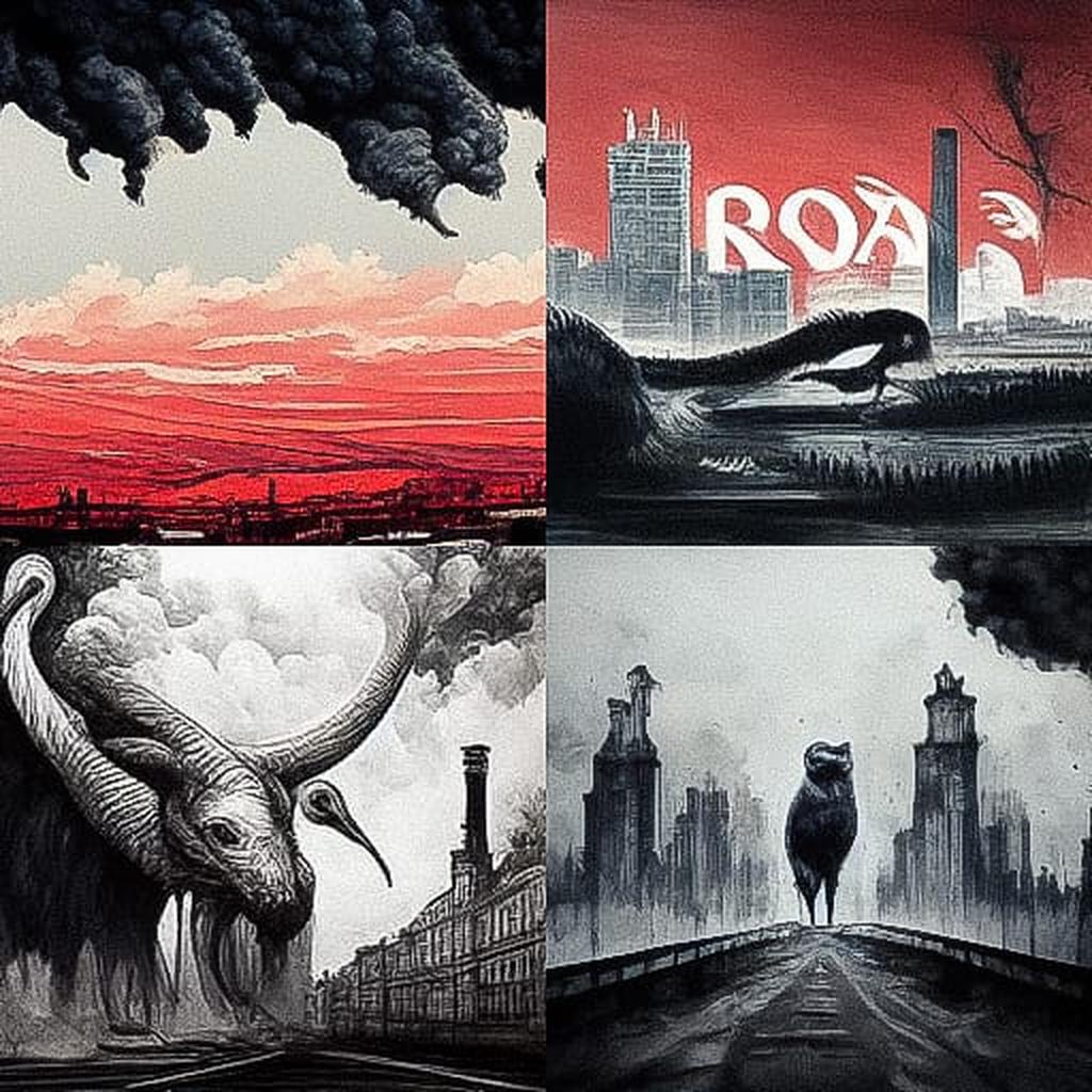 ROA style, Midjourney V3, render 1 of 4