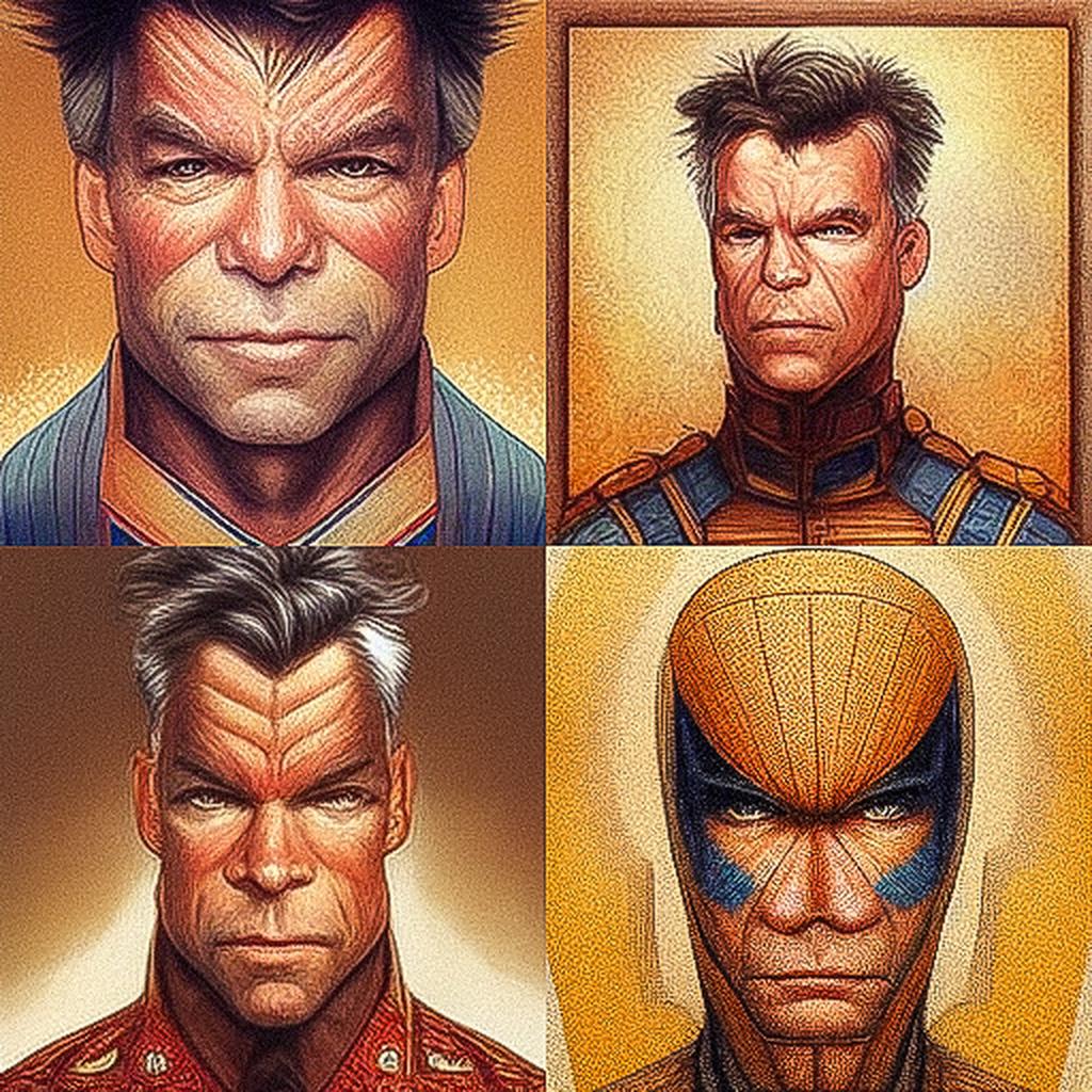 Rob Liefeld style, Midjourney V3, render 1 of 4
