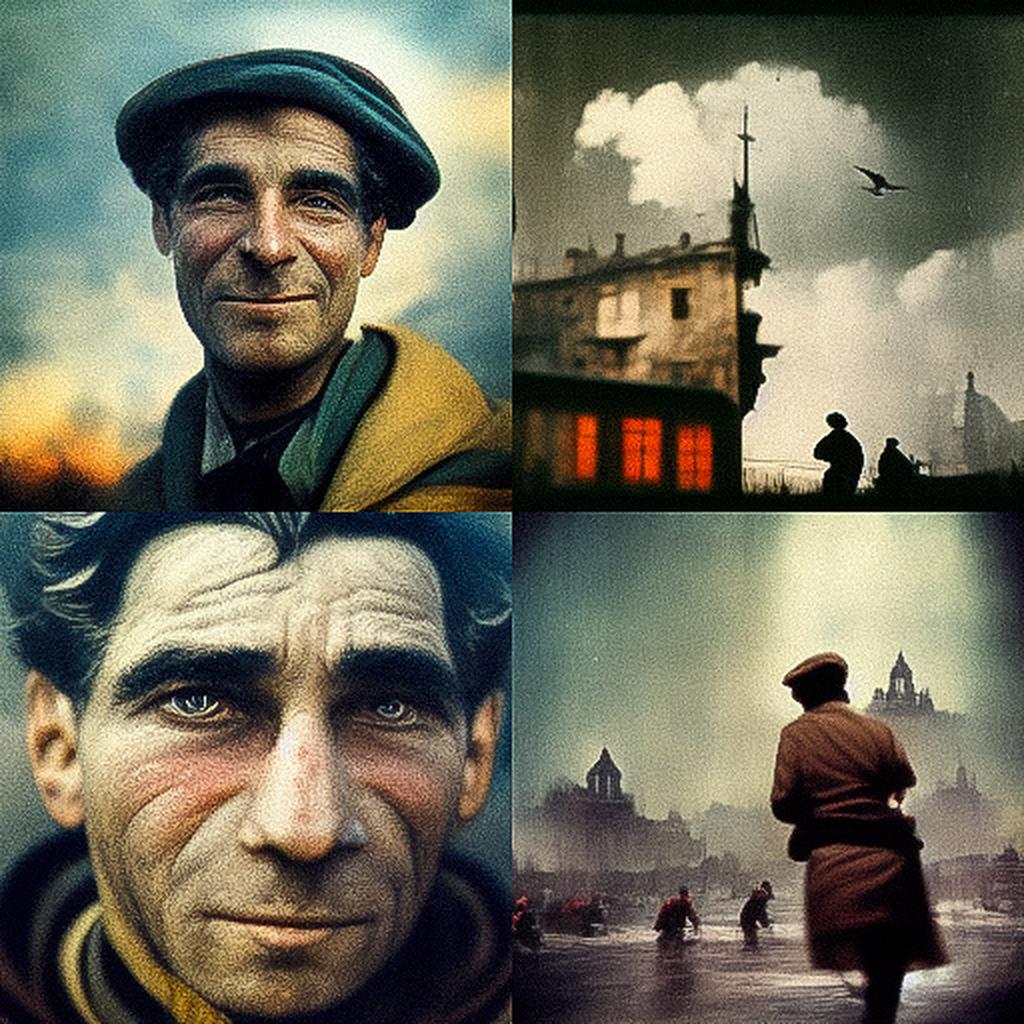 Robert Capa style, Midjourney V3, render 1 of 4
