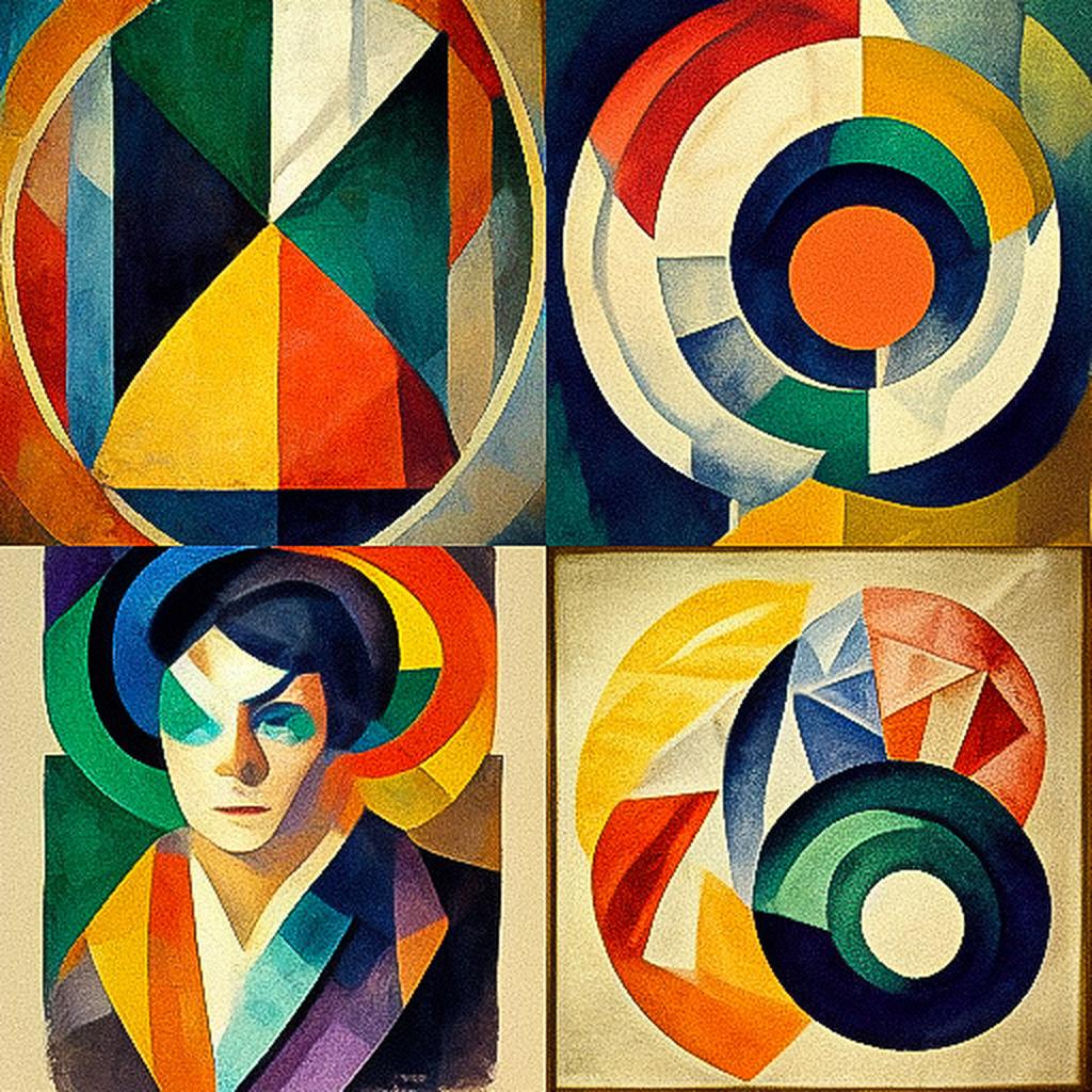 Robert Delaunay style, Midjourney V3, render 1 of 4