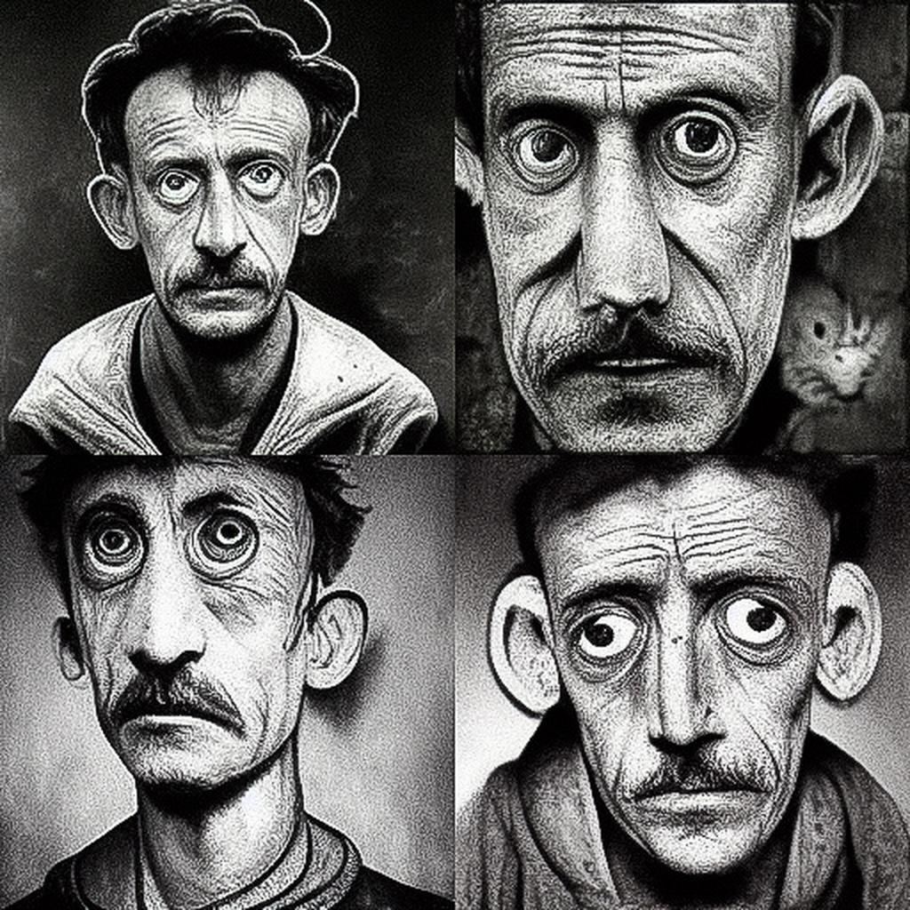 Roger Ballen style, Midjourney V3, render 1 of 4
