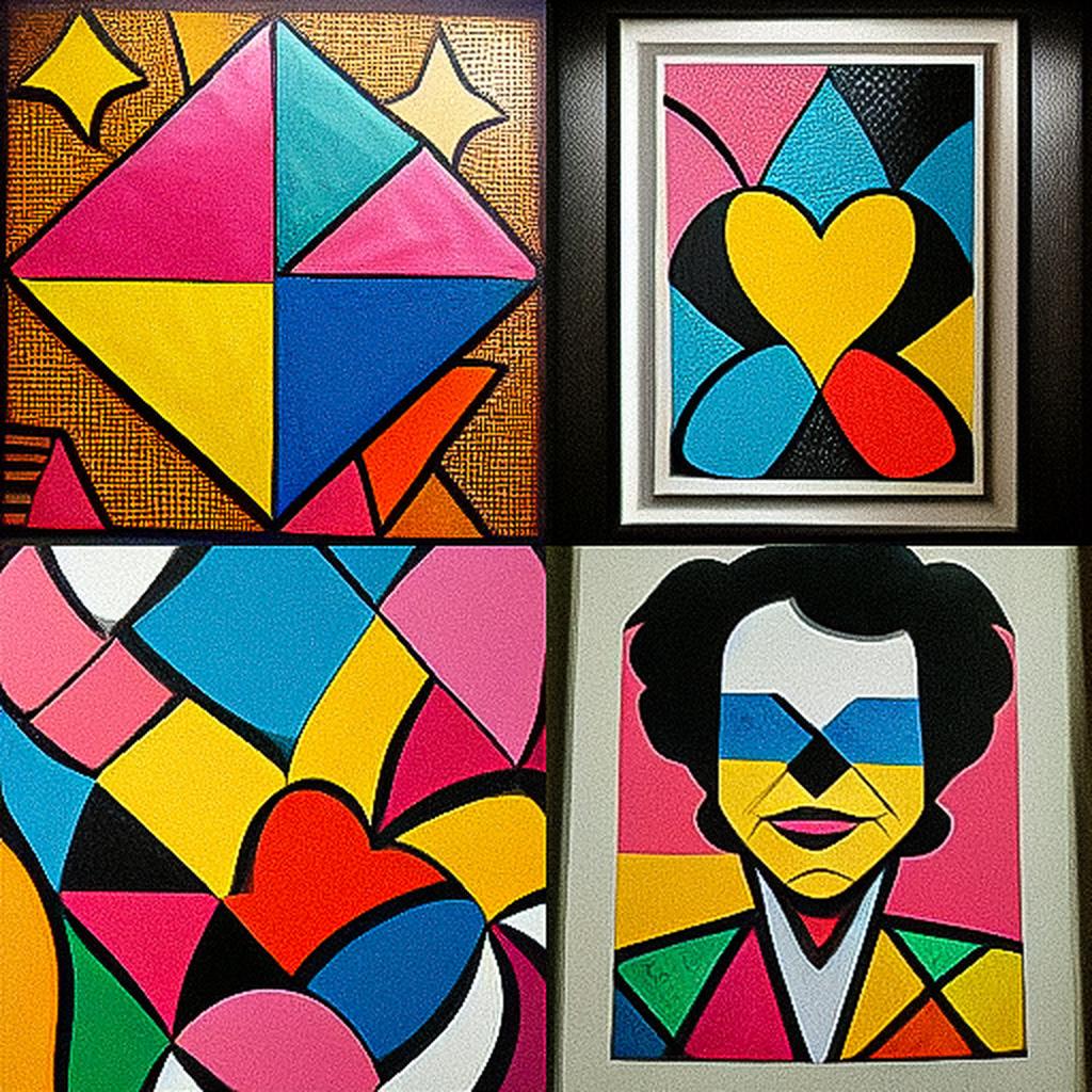 Romero Britto style, Midjourney V3, render 1 of 4