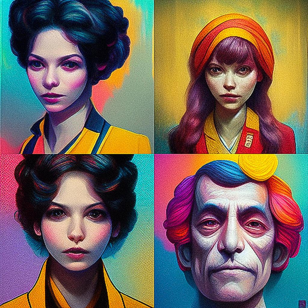 Ron English style, Midjourney V3, render 1 of 4