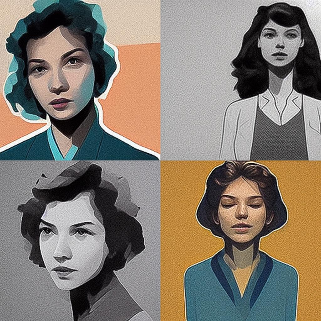 Rotoscope animation style, Midjourney V3, render 1 of 4
